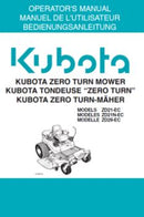 Kubota Operators Manual - ZD21-EC, ZD21N-EC, ZD28-EC Ride on Mower