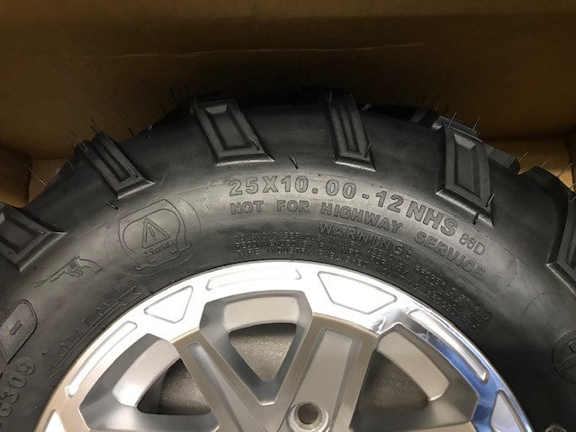 OTR Mag 440 25x10-12 Tyre and Wheel  Kubota RTVX900 Tyre and Wheel Alloy