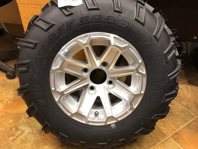 OTR Mag 440 25x10-12 Tyre and Wheel  Kubota RTVX900 Tyre and Wheel Alloy