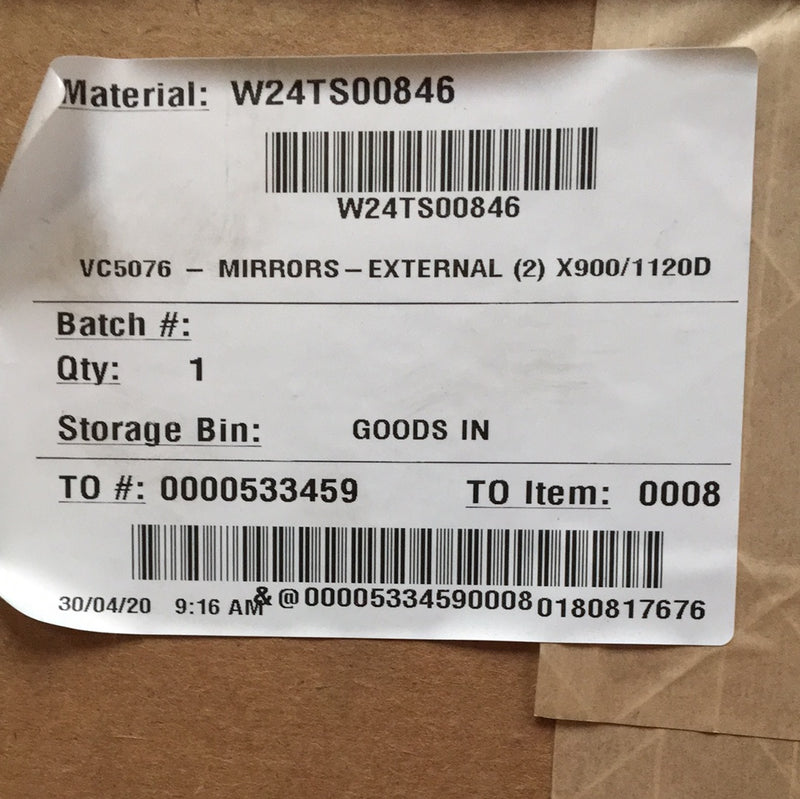 Kubota RTVX900 Mirror kit for ROPS / Cabin W24TS-00846  Kubota External Mirror Kit for RTV900 and RTV X Models