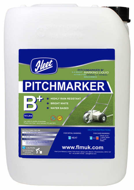 Fleet Pitchmarker B Plus ( B+ ) Grass Paint 10 litres ( Wheel Transfer  )