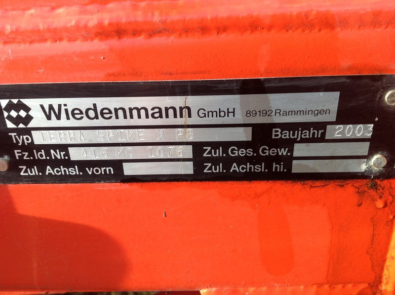 Wiedenmann XP 8 Terra Spike Aerator Deep Spiker (used) FOR SALE